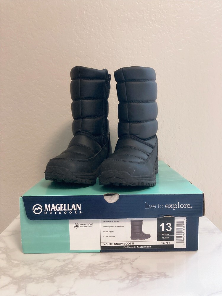 Magellan Outdoors Youth Snow Boots, Size: 13 (19.1 cm), Black