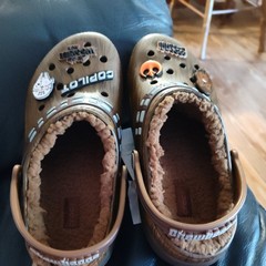 Crocs Star Wars Chewbacca Classic Lined Clogs, Espresso, 4 US Unisex Big Kid
