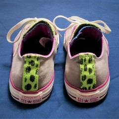 Converse All Star #640544F Charcoal Gray Double Leopard Tongue Junior Sz 5 Shoes