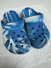 CROCS, Kid’s Classic Clogs, Blue Marbled, C10