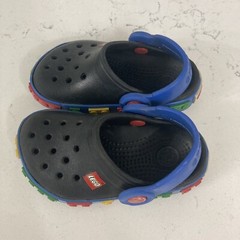 Crocs Classic Legos Black Slip On Clogs Baby Toddler Size C 4/5