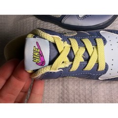 Nike Dunk Low SE I Am Fearless Midnight Navy Citron Toddler Size 7C FB8028-491