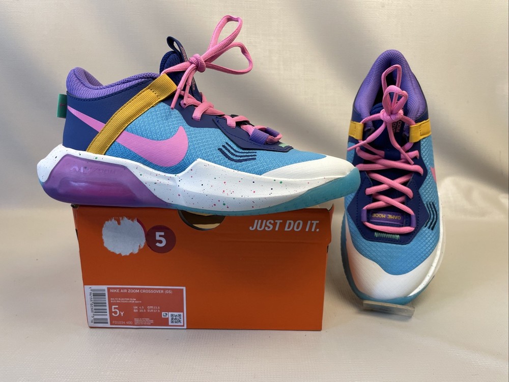 New Nike Air Zoom Crossover Low Baltic Blue Pink Glow – FD1034-400 Size 5Y NIB