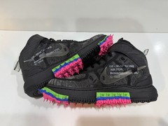 Nike Air Force 1 Mid Off-White Black Pink Green Spikes Youth Size 4.5