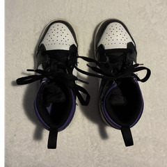 Nike Air Jordan 1 Mid ‘Dark Iris’ Toddler’s White, Black, Purple Shoes Size 10C