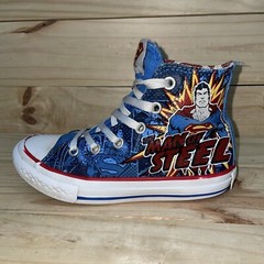 Converse Chuck Taylor All-Star Hi DC Superman Youth Size 12 Used But Super Clean