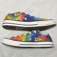 Converse All Star Tie Dye Size 2Y Kids Shoes Multicolor Sneakers Rainbow White