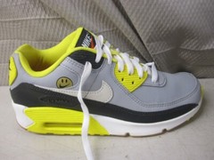 Nike Youth Air Max 90 LTR Wolf Gray Anthracite Yellow Kid’s 6.5Y – Display Model