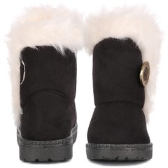 Toddler Girls Boots Warm Winter Snow Boots for Kid Boys Flat Button Size 6 To…
