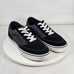 Vans Ward Low Top Checkerboard Black Grey Suede Skate Shoes US Youth 6.0
