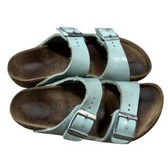 Birkenstock Arizona Kids Light Blue Two Strap Cork Sandals Size 31