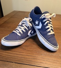 Converse El Distrito Star Chevron Blue Low Top Canvas Kids Sneakers Shoes Size 5