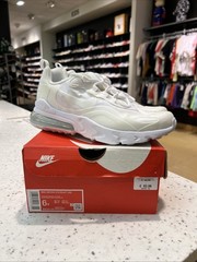 Nike Air Max 270 React Triple White Running Shoes BQ0103-100 Size 6Y