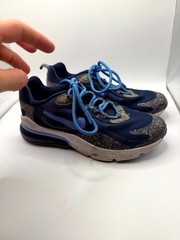 Nike Air Max 270 React SE CN8282-400 Kids 5 Sneaker Gray Blue Running Shoes