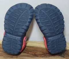 🌊Crocs Toddler Swift Water Clogs Navy/Flame Red Size C8 UNISEX 202607-4BA