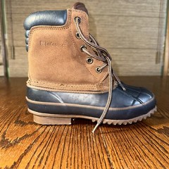 LaCrosse Thinsulate Blue Brown Insulated Winter Snow Duck Boot Kids Sz 5 Clean!