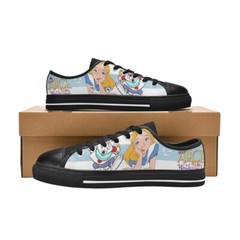 Alice in Wonderland Custom Canvas Sneakers Low Top Shoes For Kids