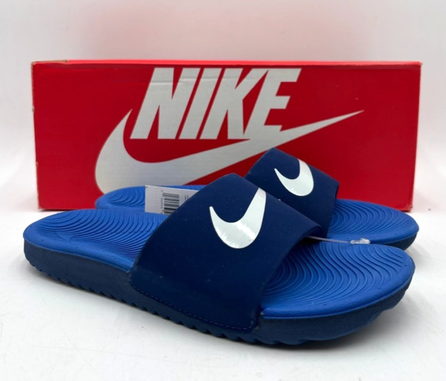 Nike KAWA SLIDE (GS/PS) VOID Unisex Kids‘ NEW Sandal Blue US Size 12 C