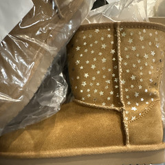 Koolaburra by UGG Koola Short Stars Kids Brown Suede Lined Boot US 2 EU 33.5