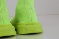 Balenciaga Speed 2 Lime Green Yellow Sock Sneakers Streetwear Luxury Kids US 12