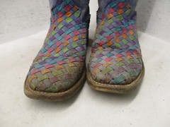 MACIE BEAN Tuitti Fruitti Leather Square Toe Cowboy Boots Youth Size 3 Sty 9087