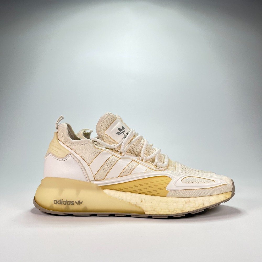 Adidas ZX 2K Boost White Athletic Running Shoes Sneakers FW1910 Youth Size 6