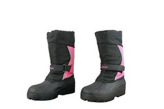 LL Bean Kid’s Pink Nylon Northwoods Warm Liner Waterproof Winter Boots Size 3