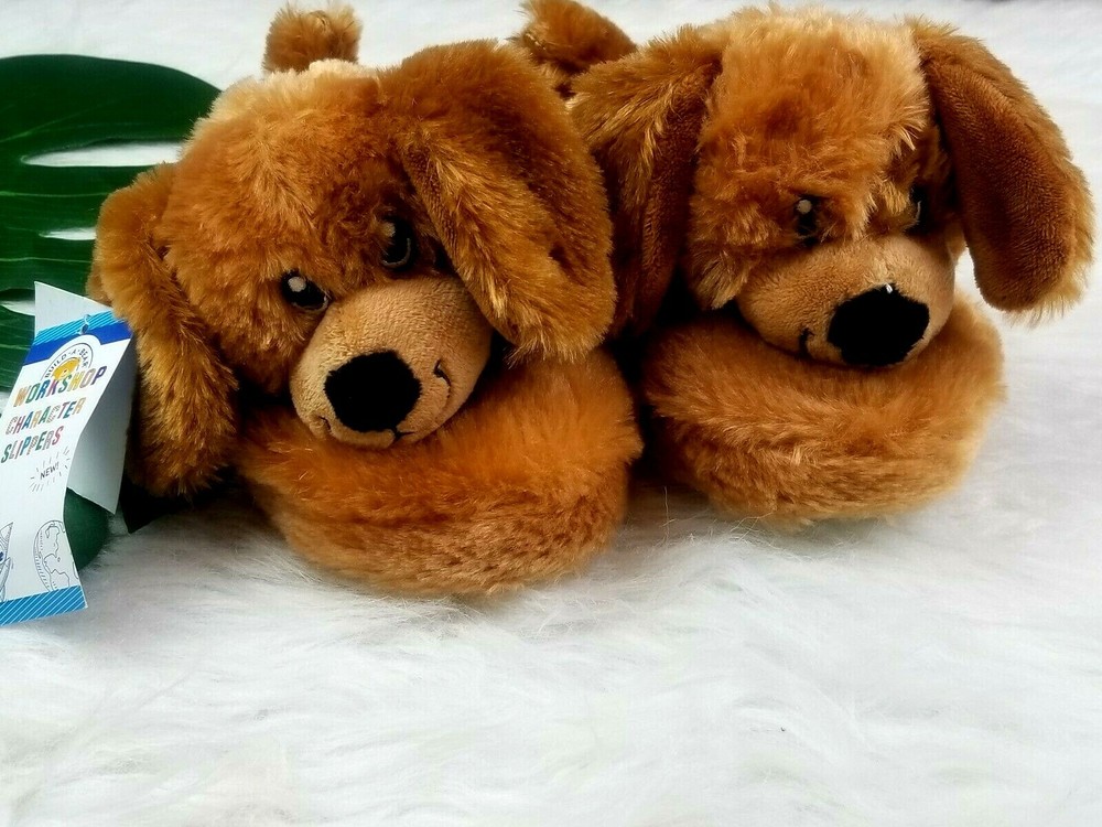 Kids‘ Build-A-Bear Workshop Chocolate Chunk Pup Slippers M (12-13)