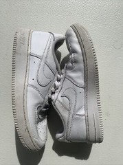 Nike Air Force 1 Low Top Sneakers Shoes 314193 117 Triple White Youth Size 1.5 Y