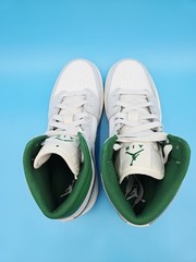 Air Jordan 1 Mid (GS) Summit White/ Pine Green Kid’s shoes DQ8423 142 New #I1