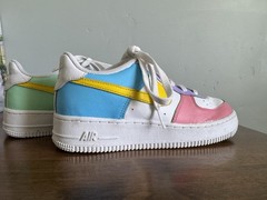 Nike Air Force 1 Custom Painted Pastel 6y 8w White Colored Pink Purple Blue