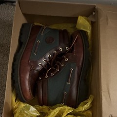 Timberland Field Boot Brown/Green Ankle Leather Lace-Up Kids US 7 3391R