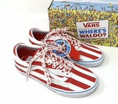 VANS Where’s Waldo Old Skool Canvas Red Child Size Sneakers VN0A3WKT3UV