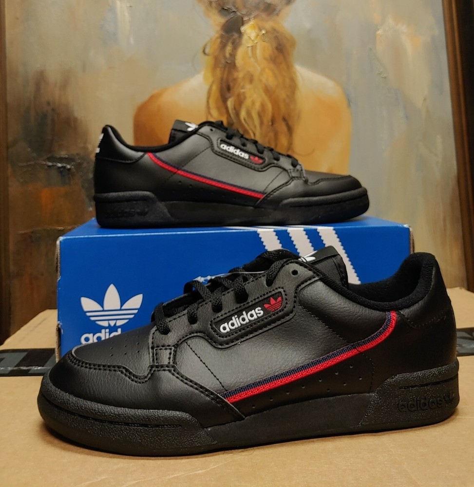 Youth Adidas Continental 80 J Size 6Y 6.5Y Black Red Navy F99786
