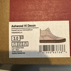 Vans Ashwood Hi Decon Suede/Canvas Oatmeal/Gum 3y 🔥🔥