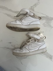 Nike Court Borough Mid Triple White Youth Shoes CD7782-100 GS Size 6Y