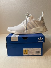 Size 6 (GS) – adidas NMD R1 Refined Low White Grey