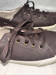Sperry Top-Sider Kids Dark Brown Leather Boat Shoes Sneakers Slip On Size 4M