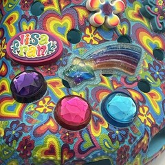 Crocs X Lisa Frank Limited Edition Clogs W/Jibbitz Youth Sz 3 (J3) Womens 5 Aqua