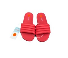 Cat & Jack Shelby Slip-On Slide Sandals Girls Kids Size 2 Coral Pink Shoes NEW