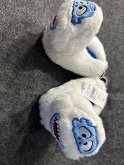 New RUDOLPH Abominable Snowman Toddler SIZE 7-8 Slippers WHITE 3D faux fur