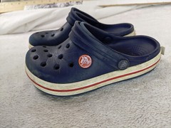 Crocs Crocband Clogs Children kids 10 11 Navy Blue Comfort Shoe