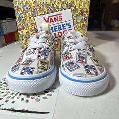VANS Wheres Waldo? SneakersTD Kid Sz 4 Skatecore Kidcore Unisex Cartoons Toddler