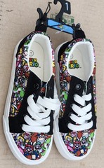 Ground Up Super Mario Multicolor Kids‘ Sneakers Size 1 Mario Luigi Peach Yoshi