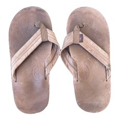 RAINBOW SANDALS FLIP FLOPS Kids Youth Unisex Boys Girls Size 13 1 Brown