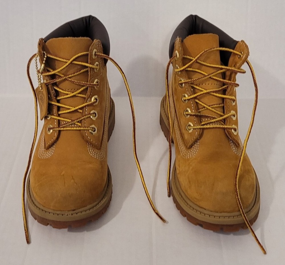 Timberland Boots Youth Size 12.5 M 6 Inch Leather Waterproof Nubuck Ankle…