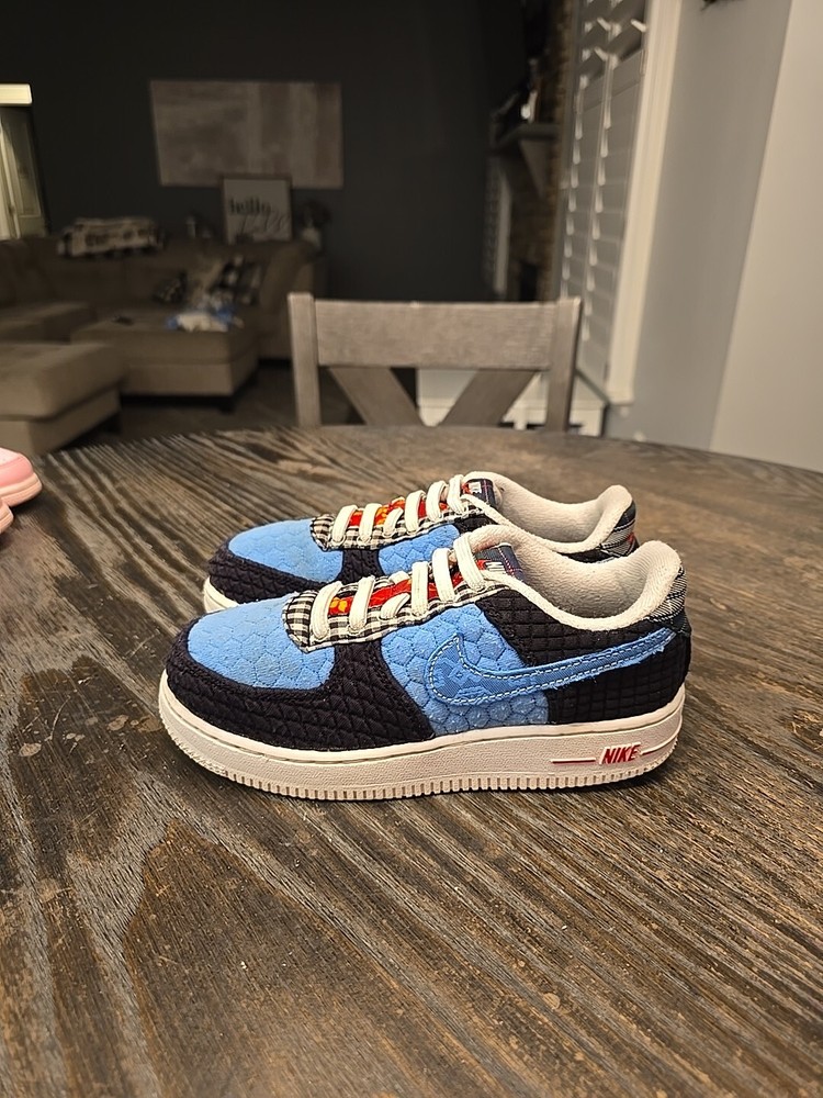 Nike Air Force 1 LV8 Black White Red Blue Shoe DZ5302 001 – SIZE 1 Youth