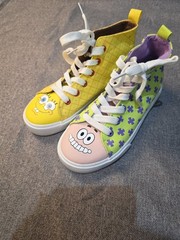 Size 3-SpongeBob & Patrick Ground Up Shoes Hi Top Sneakers Youth