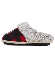 Floopi Kids „Lil Bear“ Buffalo Plaid Two-Tone Faux Fur Clog Slipper