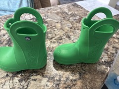 Crocs Handle It Classic Green Rubber Rain Boots 12803 C8 Toddler Size 8